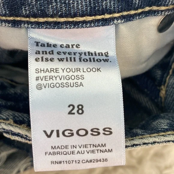 Vigoss Blue Star Jean Shorts - Picture 7 of 8